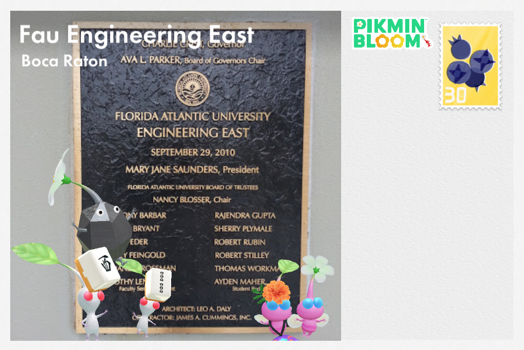 FAU Engineering East Plaque